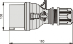 Elektromet Wpp 32/5 32a 400v 3p+n+z ki&scaron;tukas, raudonas