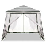 Palapinė sodo vakarėlių paviljonas komercinė pavėsinė Balta 2,4X2,4 m