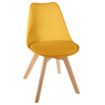 Skandinavi&scaron;ka geltona kėdė baya - Atmosphera - Svoris 5,47 kg - I&scaron;matavimai L. 48 x l. 55 x H. 81 cm