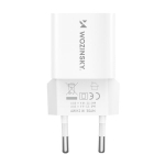 Greito įkrovimo GaN USB-A USB-C įkroviklis 33W, baltas