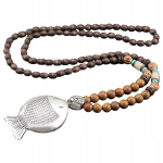 NEPAL BUDDHA MALA Tibeto medinis vėrinys Rankų darbo amuletas, NEPAL BUDDHA MALA Tibeto medinis vėrinys Rankų darbo amuletas