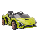 Vaikų elektrinis automobilis, Lamborghini, 3&ndash;5 km/h, nuotolinis valdymas, skirtas 3&ndash;5 metų vaikams, žalias