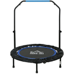Fitneso batutas, sulankstomas, reguliuojamas rankenėlis, &Oslash;102x123H cm, iki 150 kg, juodas/mėlynas