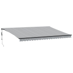 Automatinė i&scaron;traukiama markizė, antracito ir balta, 500x350cm