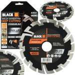 DIAMANTINIAI SUNKIAI PJAUTINIAI DIAMANTINIAI &Scaron;AKELIAI 125 mm x22,2 BLACK