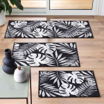 Dekoratyvinis kilimėlis 50x80 cm su lapų ra&scaron;tu