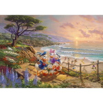 Dėlionė 1000 gabalų: Thomas Kinkade: Donaldas ir Daisy, Disney: Antradienio popietė su ančiuku
