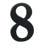 Namo numeris 8 juodas 19 cm, 19 cm