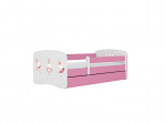 Vaiki&scaron;ka lova be čiužinio ir stalčiaus Kocot Kids BabyDreams Pink bunnies with butterflies, rožinė
