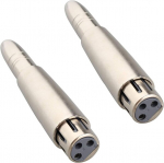 Jopto 2 x 3 kontaktų xlr moteri&scaron;kas į 6.35mm moteri&scaron;kas subalansuotas lizdo auk&scaron;tos kokybės stereo audio mikrofono metalinis adapteris keitiklis vyri&scaron;kas xlr į 6.35mm adapteris sidabrinis mikrofonui