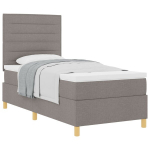 vidaXL Kiemas lova su čiužiniu Taupe 100 x 200 cm audinys
