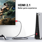 Plehood hdmi 2.1 kabelis 2m plonas didelės spartos hdmi 48 gbps itin plonas hdmi kabelis 8k@60hz 4k@120hz, dinaminis hdr, earc, dolby vision, suderinamas su gh5s, ns, 8k uhd tv, ps5