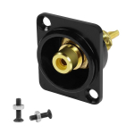 Qianrenon paauksuotas rca panelinis montavimo adapteris rca lizdas į litavimo gnybtus av jungtis rca litavimo lizdas xlr panelinis/d panelinis laikiklis audio video tv garsiakalbio rca kabelio stiprintuvui geltonas