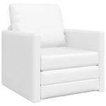 Sofa-lova 2-in-1 balta 74x77x81 cm dirbtinės odos