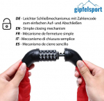 Gipfelsport dviračio spyna - grandininė spyna su skaičiais I dviračio kodinė spyna vaikams ir suaugusiems, raudona