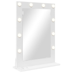 Veidrodį su LED Ap&scaron;vietimu Baltą 70x50x18 cm