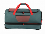 Travelite Basic 70 cm kelioninis krep&scaron;ys su ratukais žalia/oranžinė