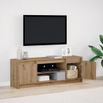 TV spintelė su LED Amatininko ąžuolas 139.5x34x50 cm Inžinerinė medis