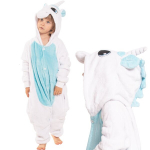 Vaiki&scaron;ka Pižama Kigurumi Kombinezonas Vienaragis Mėlynas 125-135 Cm