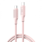 XO kabelis NB-Q265B PD USB-C - USB-C 1,0 m 60 W rožinės spalvos