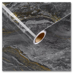 Lipnūs Pvc Baldų Tapetai "Black Gold Marble Matt" 30X200 Cm
