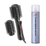 BaByliss PRO besisukantis 800 kar&scaron;to oro stiliatorius BAB2770E + Wella Performance ypač tvirtos fiksacijos plaukų lakas (1 ta&scaron;kas) 500 ml, 500 ml