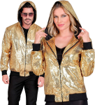 &bdquo;PARTY FASHION HOODED BOMBER&ldquo; (auksiniais blizgučiais puo&scaron;tas gobtuvas)