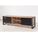 TV staliukas Kalune Design Cosmo Rex, rudas/juodas