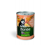 Monge Bwild Dog su la&scaron;i&scaron;a, moliūgais ir cukinijomis, 400g