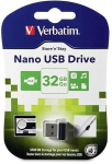 "verbatim" usb atmintinė, usb 2.0, 32 gb, "nano", "store n stay", juoda, 98130, usb a