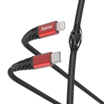 Hama Extreme Usb-c į Lightning 1.5m Nailono Įkrovimo Kabelis Juoda/raudona
