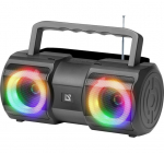 Ne&scaron;iojama kolonėlė su LED ap&scaron;vietimu, juoda, 20W, integruota baterija