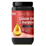 Bio Naturell keratino plaukų kaukė su juoduoju ricinos aliejumi, 946 ml