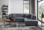 De&scaron;ininė kampinė sofa Pieretta, pilka