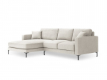 Kairinė kampinė sofa Venus, 4 sėdimos vietos, &scaron;v. smėlio sp.