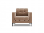 Fotelis Cosmopolitan Design Bali 1S-V, smėlio spalvos/juodas