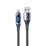 USB-A į Lightning prijungimo kabelis - WEKOME - WDC-166 - 1 m - Greitas įkrovimas 6A - Perdavimo greitis 480 Mbps