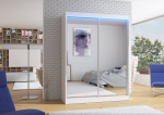 Spinta ADRK Furniture su LED ap&scaron;vietimu Florest 150, balta