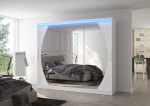 Spinta ADRK Furniture su LED ap&scaron;vietimu Cambe 250, balta