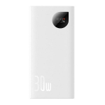 Powerbankas Adaman2 10000mAh, 2x USB-A / 1x USB-C 30W, baltas