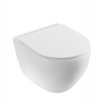 Vento 5 in 1 komplektas - Hugge unitazas su SC dangčiu baltas, įmontuotas rėmas 500X165mm, h=1125 mm, chromuotas mygtukas, tvirtinimai, tarpinė