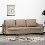 Trivietė sofa, 180 cm, ruda