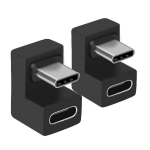 Įranga 133476 USB C kabelio keitiklis, dvipusis, juodos spalvos
