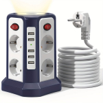13-in-1 elektros lizdas su USB, XZH2-dvigubas mėlynos ir baltos spalvos sluoksnis