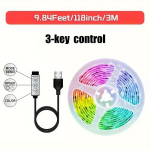 Lanksčios RGB USB LED juostos, 9,84 pėdų / 118 colių / 3M