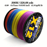 GHOTDA pintas žvejybos valas X12, 300m, įvairių spalvų, 0,47 mm 41,73 kg
