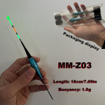 Elektroninė LED žvejybos plūdė, 18 cm, 1.9 g, MM-Z03-1,9g