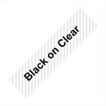 Spausdintuvo etikečių juostelė 12mm, Black On Clear