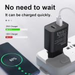 25W USB-C dvigubas įkroviklis
