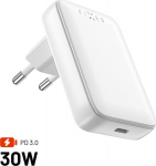 Įkroviklis - FIXED - FIXCG30S-C-WH - 30W - Type-C - Greitas įkrovimas - Baltas